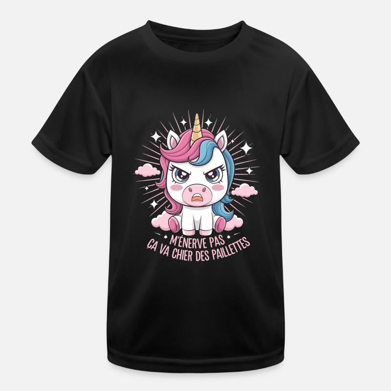 Don't get angry with me, it's going to shit glitter unicorn Kids Functional T-Shirt