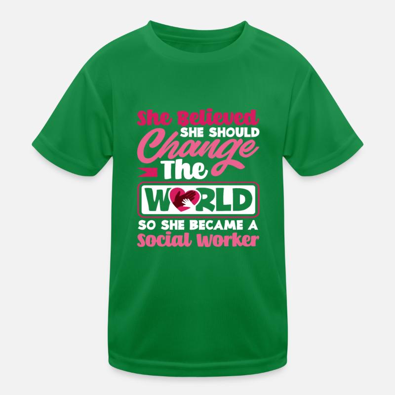She believed she was going to change the world Kids Functional T-Shirt