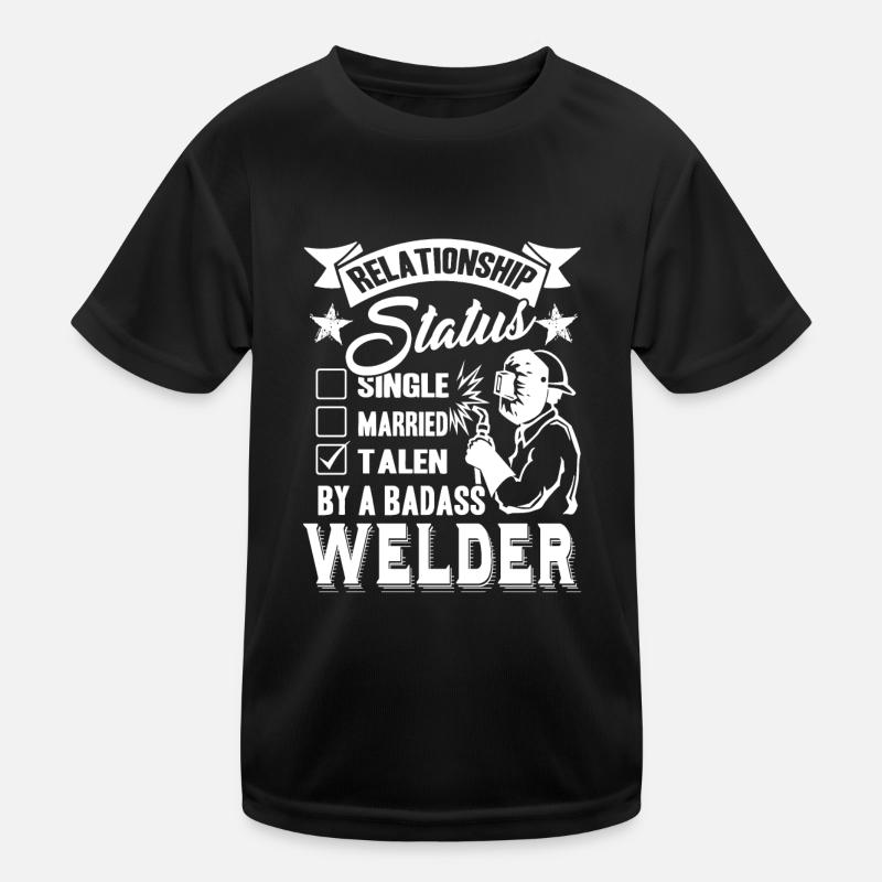 Welder Relationship Status Kids Functional T-Shirt