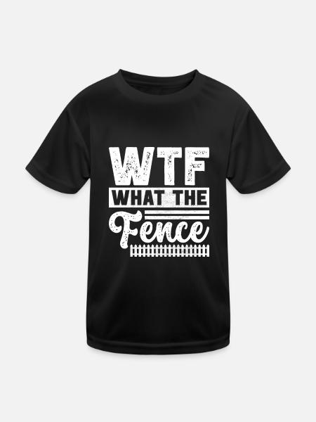 Zauninstallateur Zaunbauer Fence Installer - Kinder Funktions-T-Shirt - Schwarz - Vorne