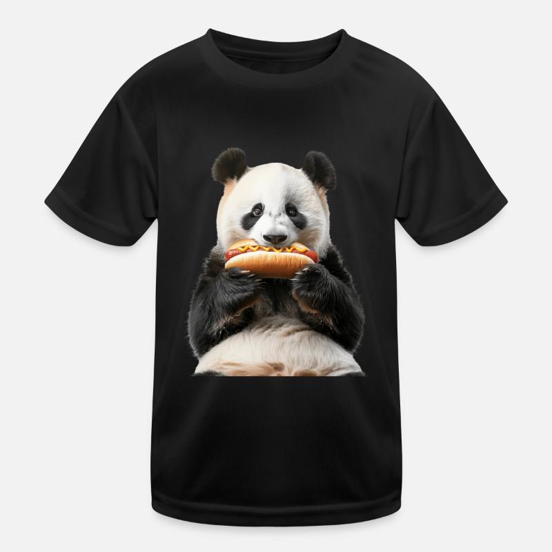 Panda - Kids Functional T-Shirt - black
