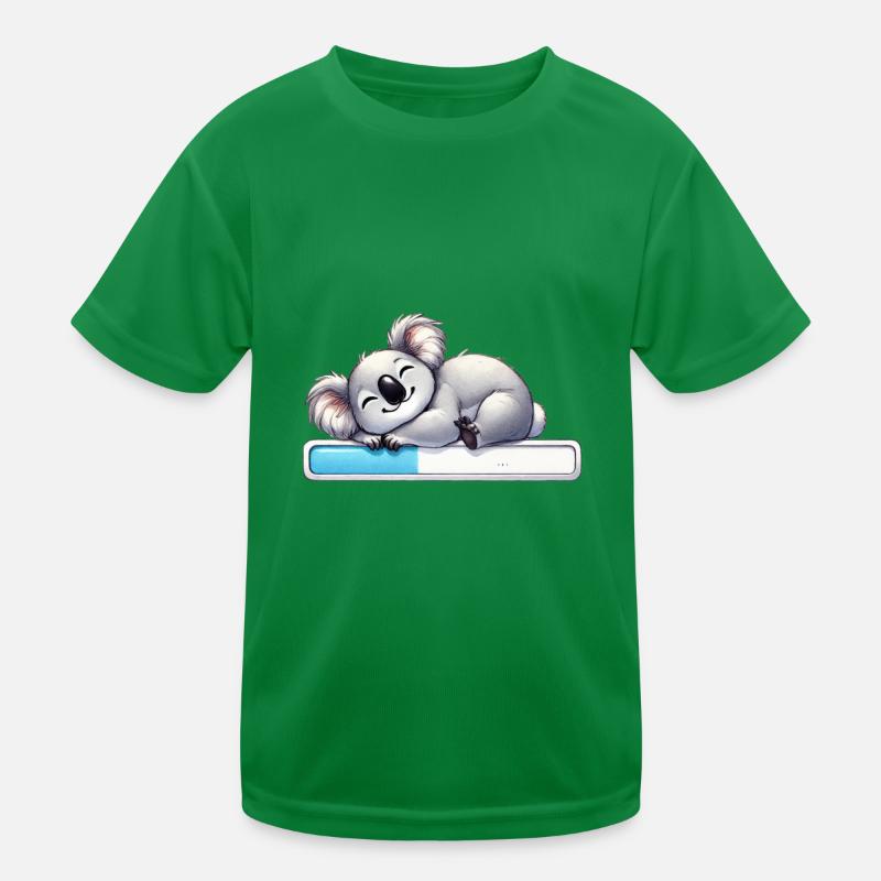 Mignon koala endormi avec barre de chargement T-shirt sport Enfant