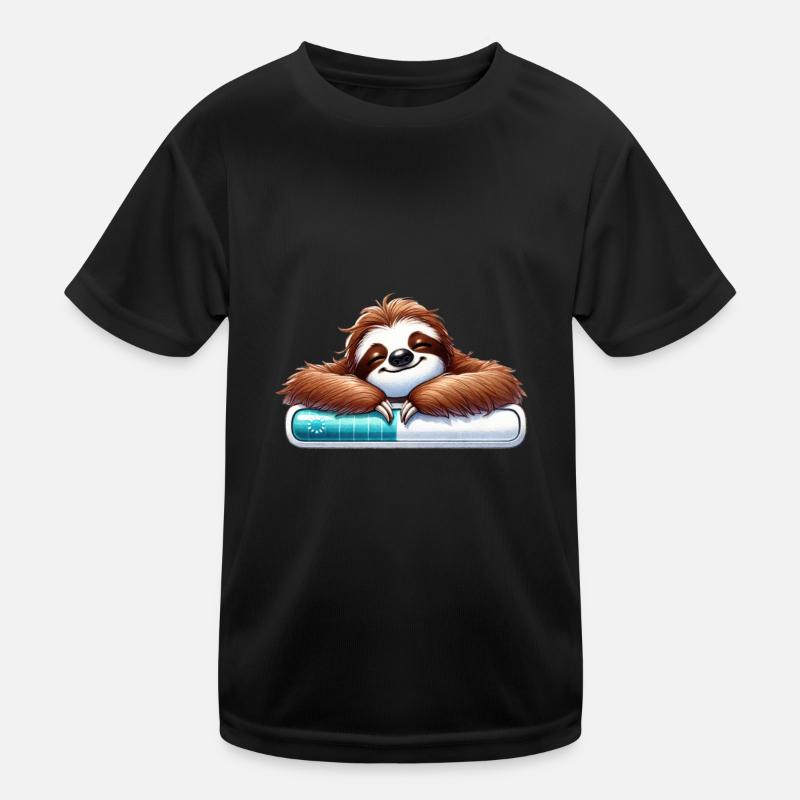 Relaxed Sloth Loading Bar Kids Functional T-Shirt