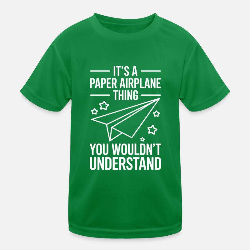 Papierflieger Spruch Witz Papierflugzeug Geschenk Kinder Funktions-T-Shirt