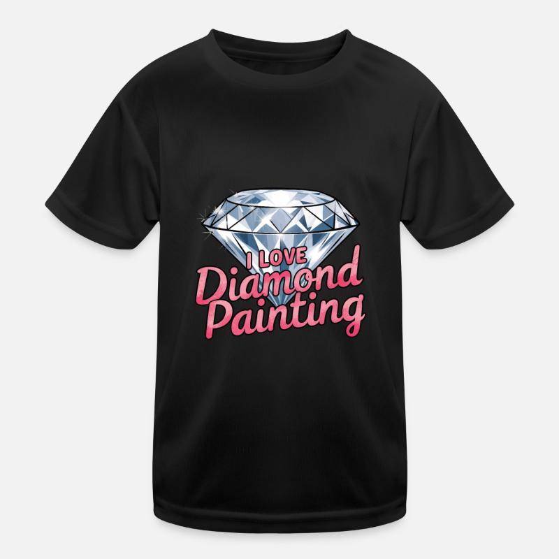 Diamond Painting Diamond Painter Kinder Funktions-T-Shirt