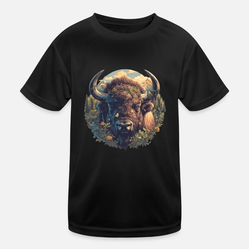 Bisons Bison Kinder Funktions-T-Shirt
