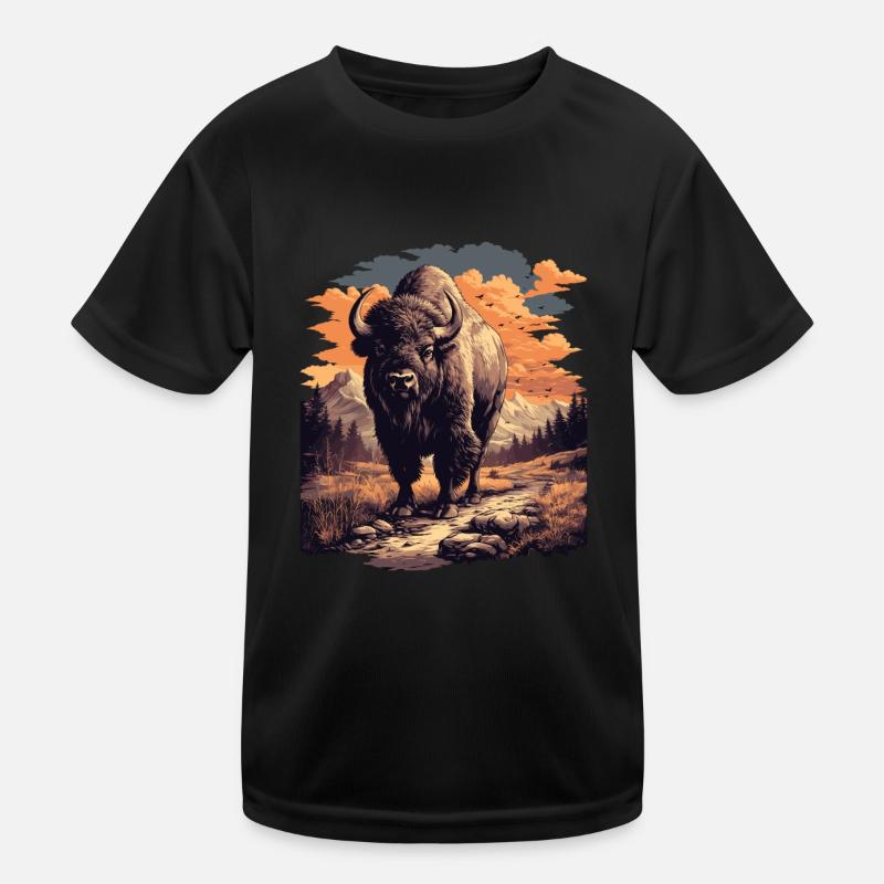 Bisons Bison Kinder Funktions-T-Shirt
