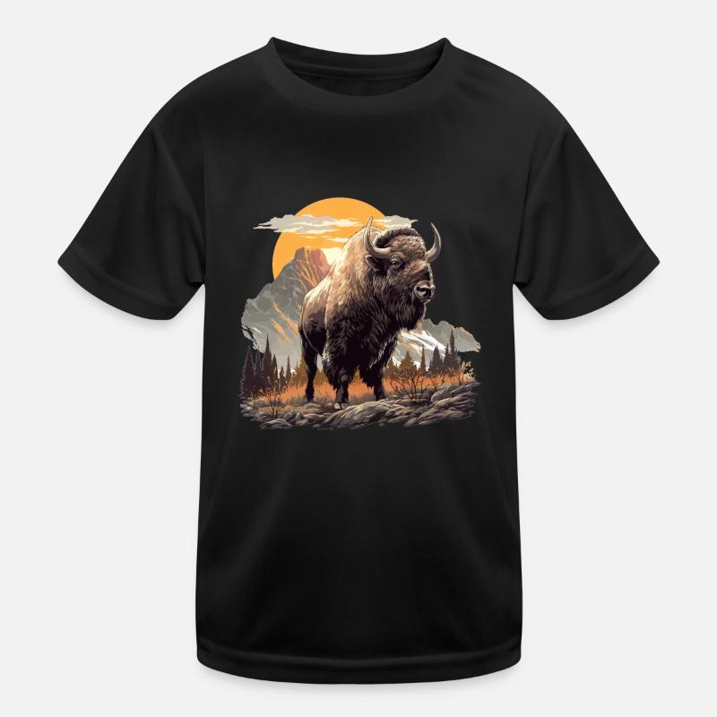 Bisons Bison Kinder Funktions-T-Shirt