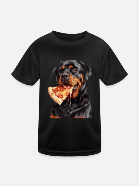 Rottweiler - Kinder Funktions-T-Shirt - Schwarz - Vorne