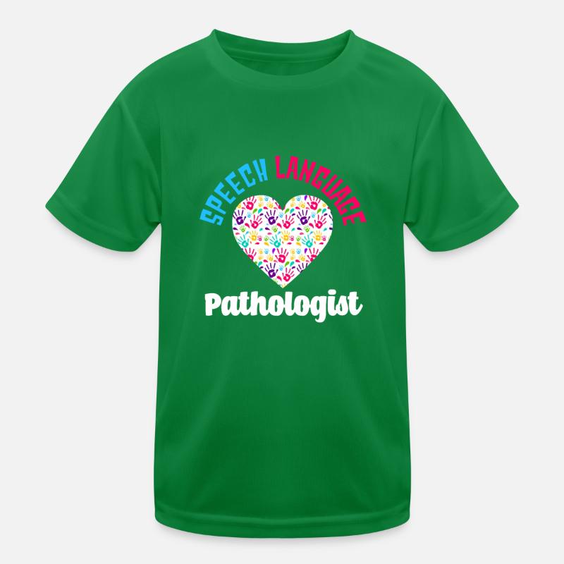 Speech Language Pathologist Herz Handabdrücke Kinder Funktions-T-Shirt