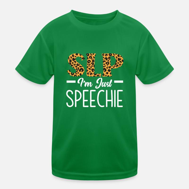 SLP I'm Just Speechie Leopard Print Kids Functional T-Shirt