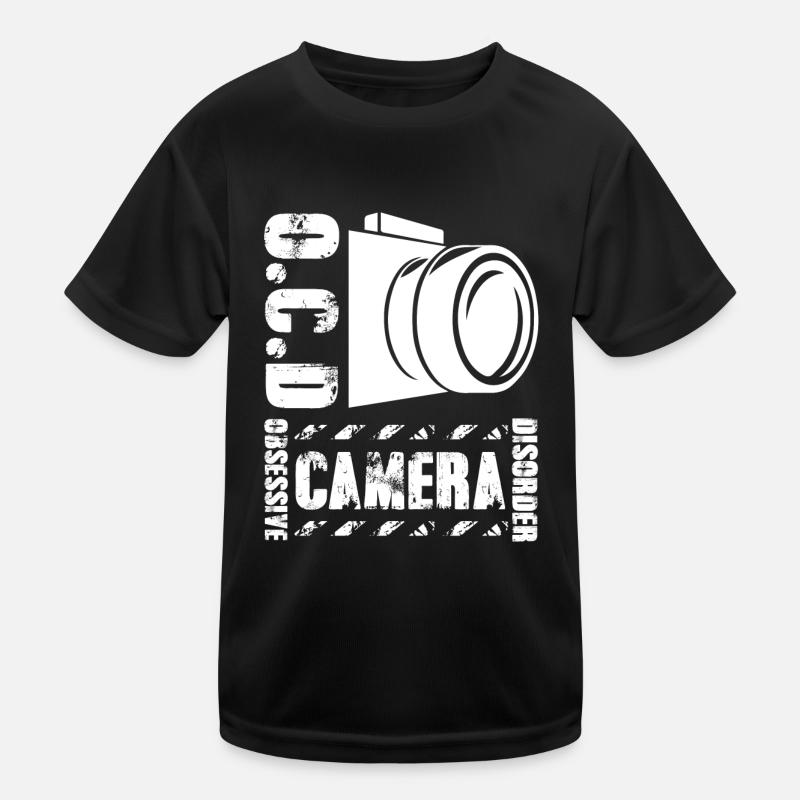 Photographer Obsessive Camera Disorder Kids Functional T-Shirt
