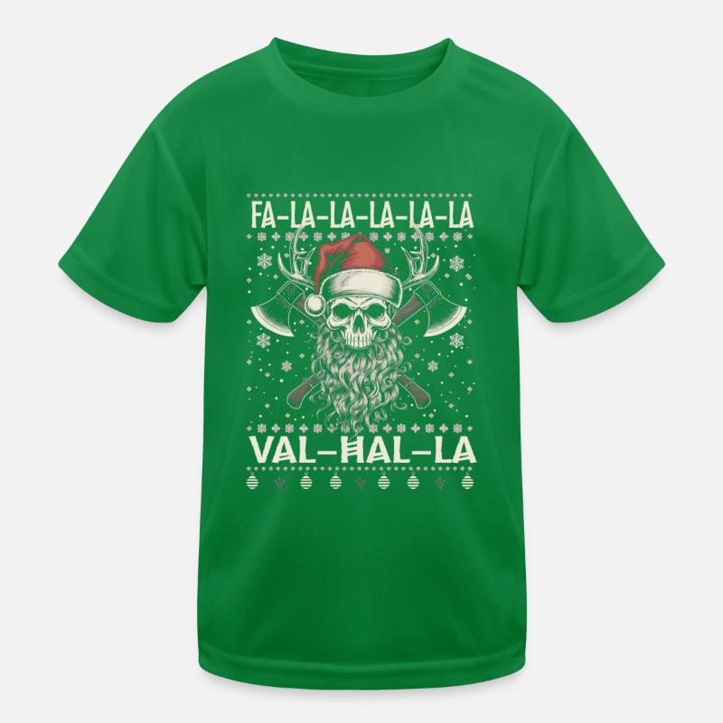 Viking Christmas Fa-la-la Valhalla Humor Kids Functional T-Shirt