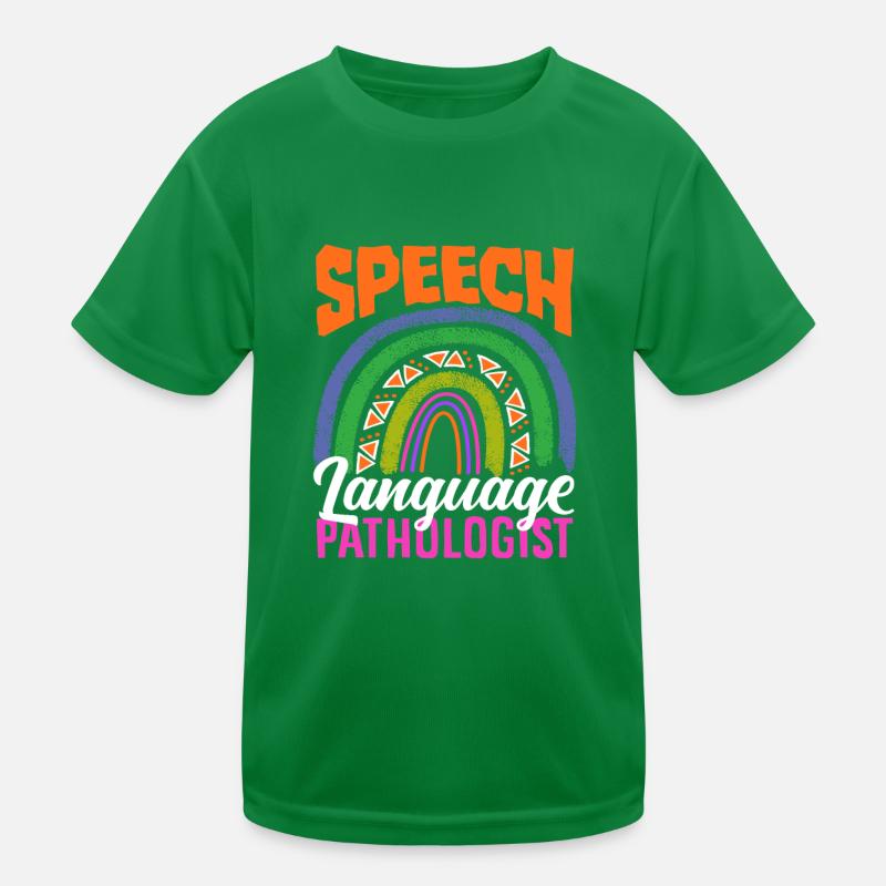 Speech Language Pathologist Regenbogen Kinder Funktions-T-Shirt