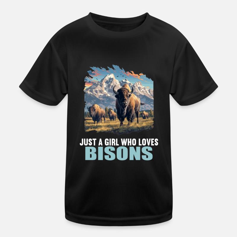 Bisons Bison Kinder Funktions-T-Shirt