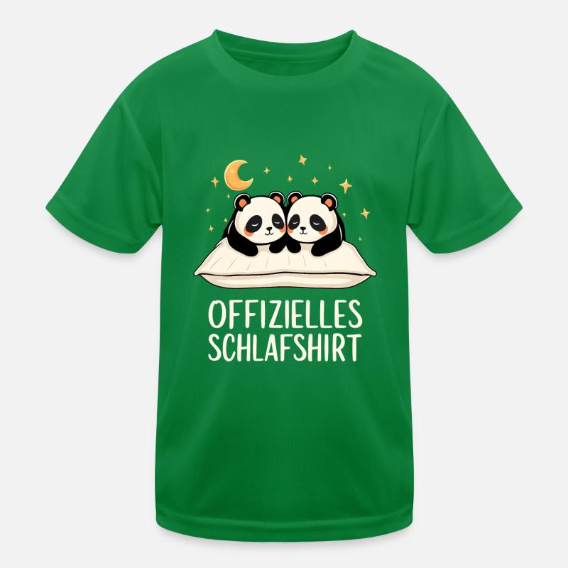 Official Pandas Panda Sleep Shirt Pair Kids Functional T-Shirt