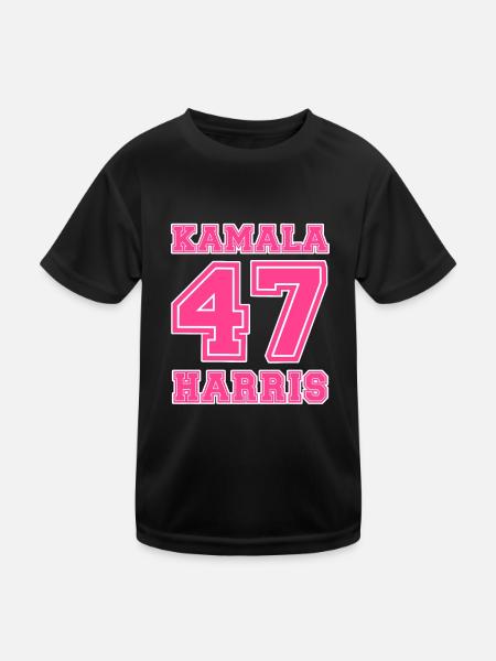 Kamala Harris, 47e présidente des États-Unis - T-shirt sport Enfant - noir - Devant
