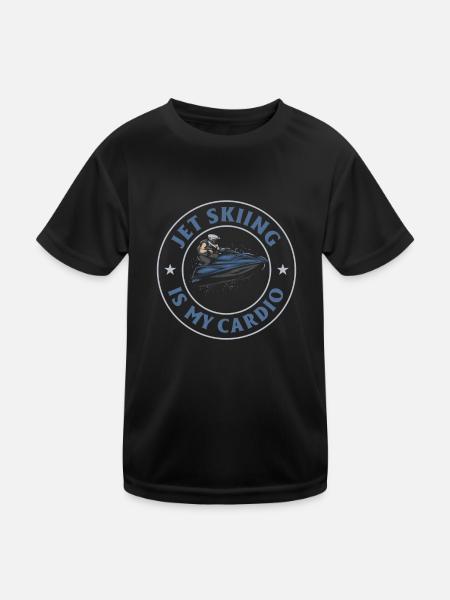 Le jetski, c’est mon cardio - Jetski Lover Jetski Rider - T-shirt sport Enfant - noir - Devant