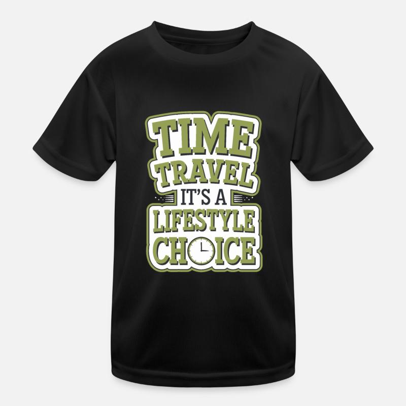 Time travel sci-fi enthusiast and time machine Kids Functional T-Shirt