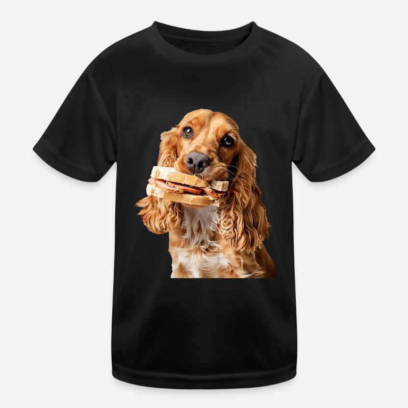 Cocker Spaniel - Kinder Funktions-T-Shirt - Schwarz