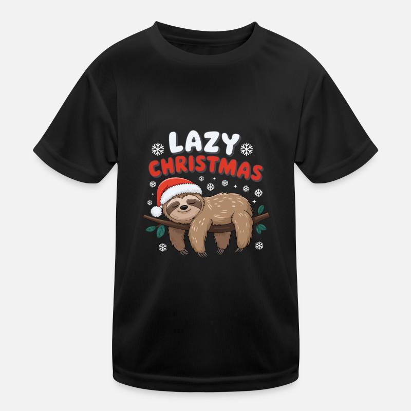 Relaxed Sloth Christmas Mood Kids Functional T-Shirt