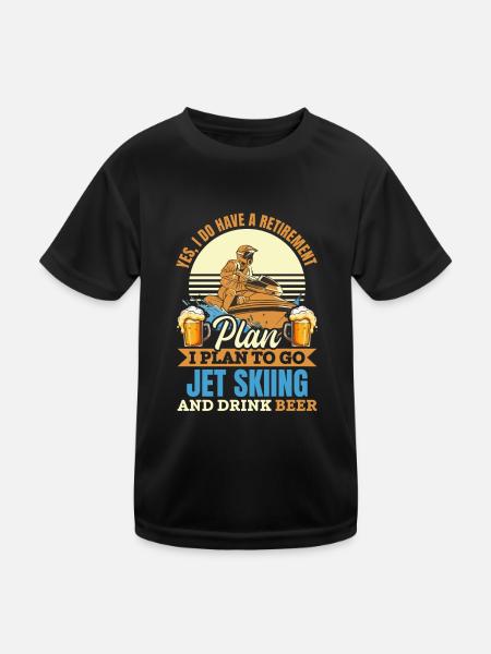 Pilote de jetski à la retraite - Je prévois de faire du jet ski & d - T-shirt sport Enfant - noir - Devant