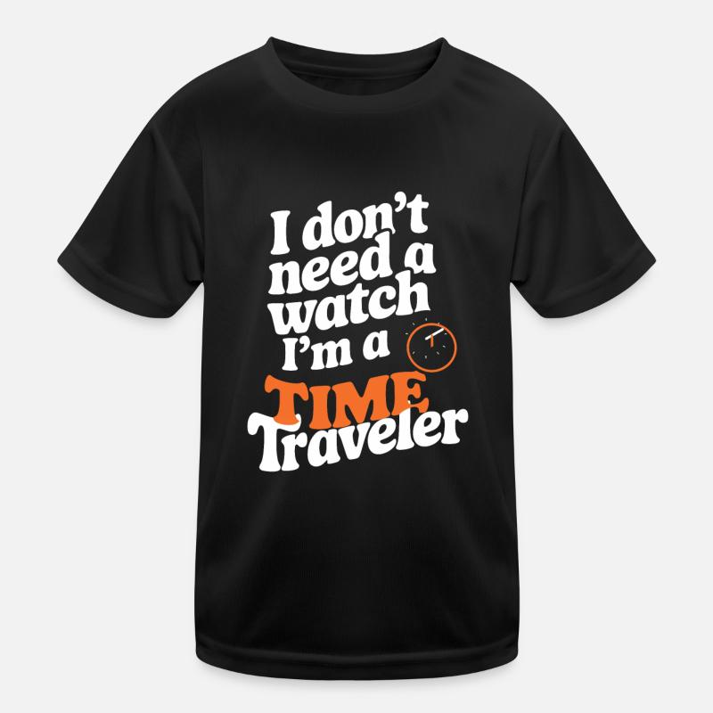 Time travel sci-fi enthusiast and time machine Kids Functional T-Shirt