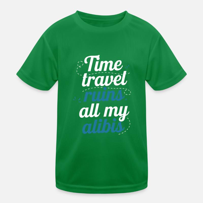 Time travel sci-fi enthusiast and time machine Kids Functional T-Shirt