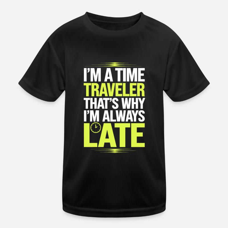 Time travel sci-fi enthusiast and time machine Kids Functional T-Shirt