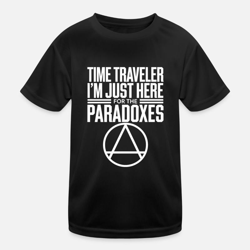 Zeitreise-sci-fi-enthusiast Und Zeitmaschine Kinder Funktions-T-Shirt