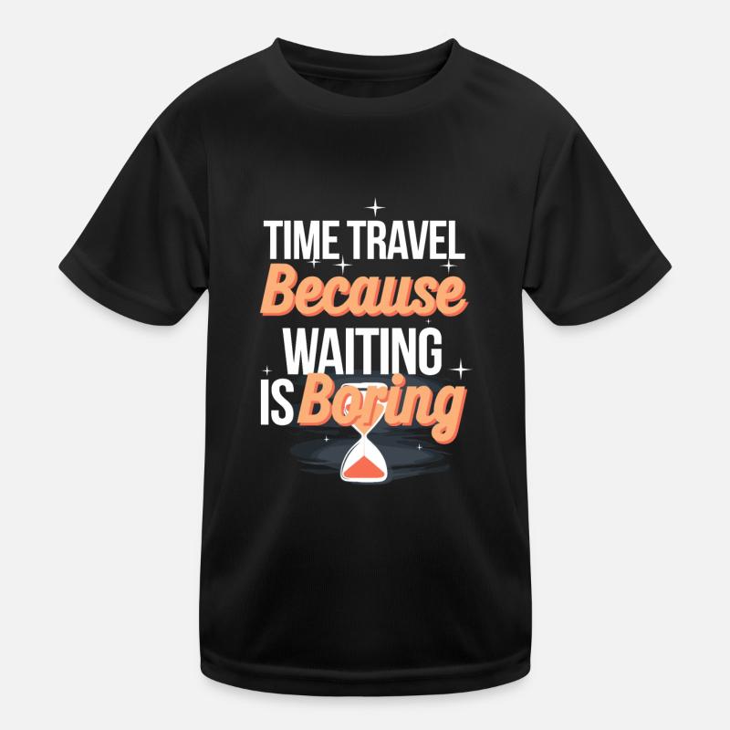 Time travel sci-fi enthusiast and time machine Kids Functional T-Shirt