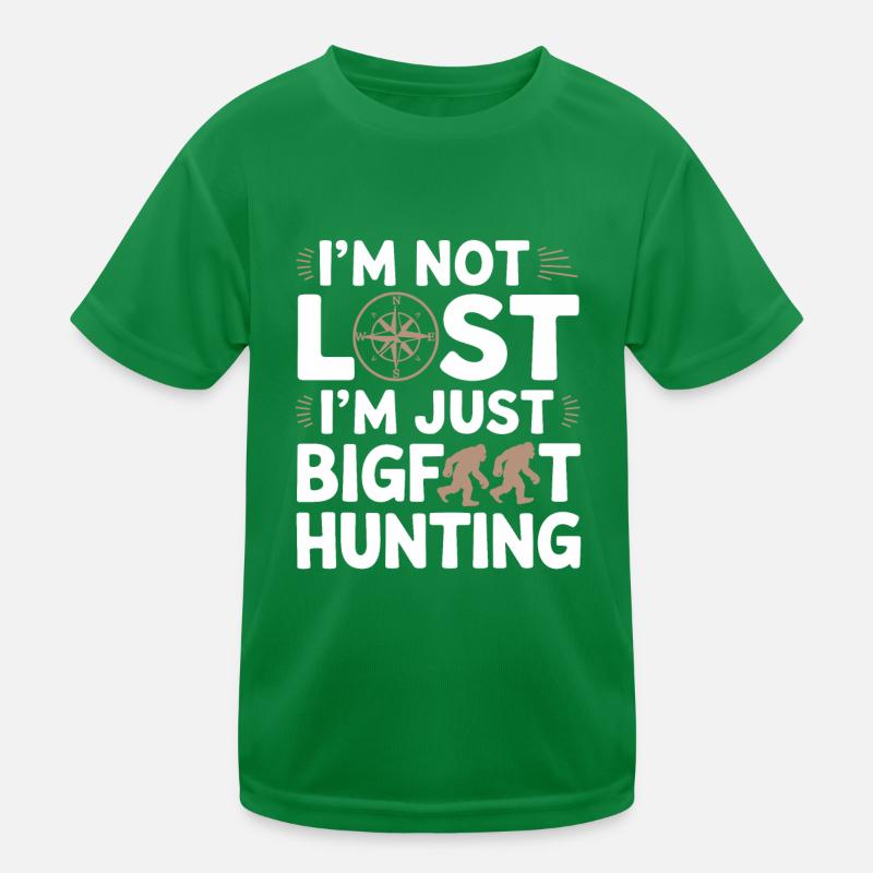 Bigfoot croyant Sasquatch Cryptide Créature de la forêt T-shirt sport Enfant