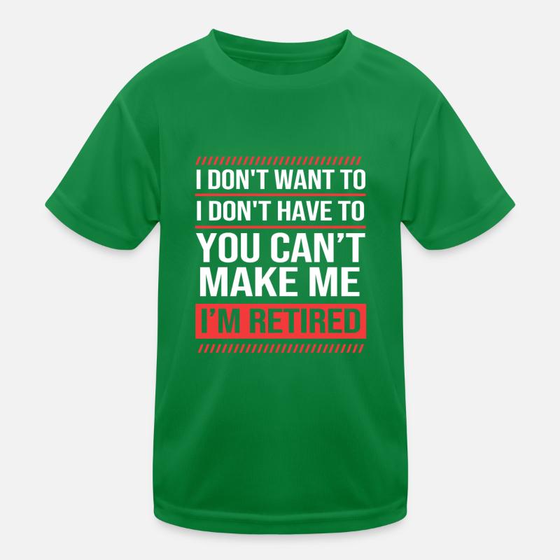 Retirement Pensioner Pensioner Kids Functional T-Shirt