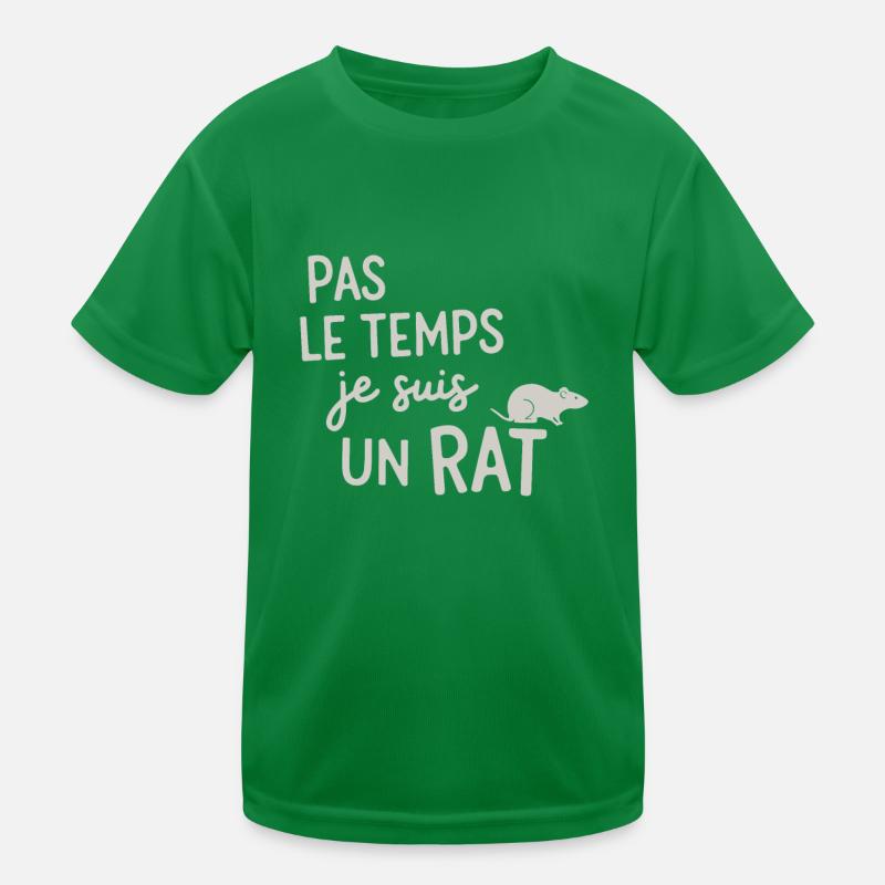 Keine Zeit, ich bin eine Ratte Kinder Funktions-T-Shirt