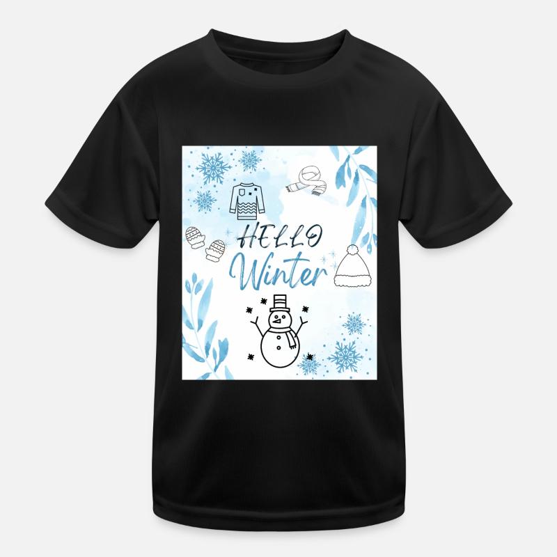Hello Winter Kids Functional T-Shirt