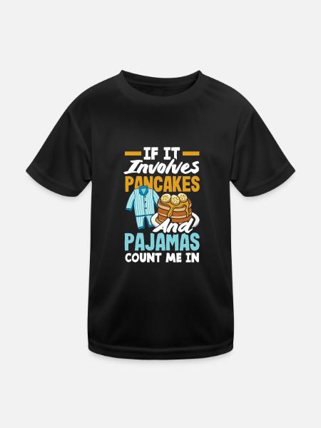Cadeau drôle d’amateur de crêpes - T-shirt sport Enfant - noir - Devant