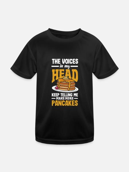 Cadeau drôle d’amateur de crêpes - T-shirt sport Enfant - noir - Devant