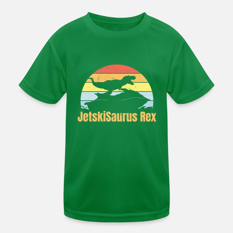 Jetski Saurus Rex Jetski Dinosaur Funny Jetski Din Kinder Funktions-T-Shirt