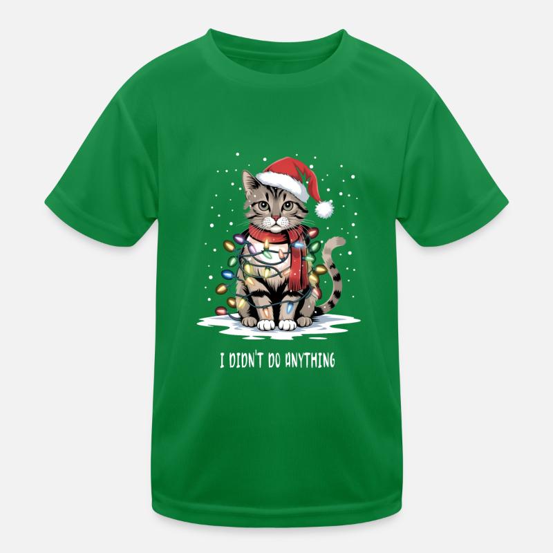 Chat de Noël T-shirt sport Enfant
