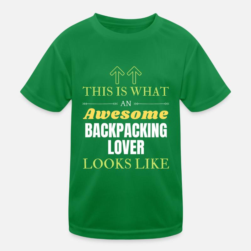 So sieht ein toller Backpacking-Liebhaber aus li Kinder Funktions-T-Shirt