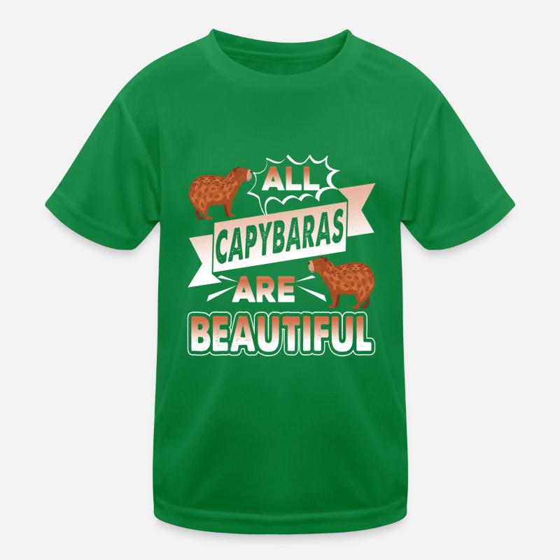 All Capybaras Are Beautiful Kids Functional T-Shirt
