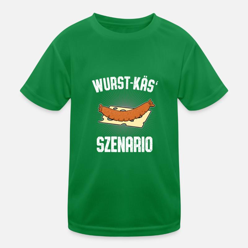 Saucisse Fromage Scénario Bratwurst Fromage Jeu de mots Fun T-shirt sport Enfant