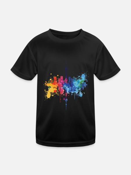 Fukushima - Kinder Funktions-T-Shirt - Schwarz - Vorne
