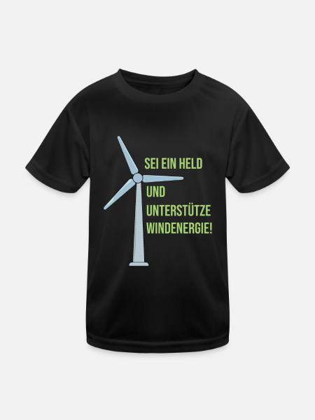 Une bouffée d’air frais pour l’avenir | Partisans de la - T-shirt sport Enfant - noir - Devant