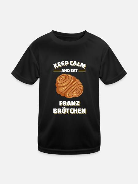 Hamburger Franzbrötchen | Zimtgebäck Genuss - Kinder Funktions-T-Shirt - Schwarz