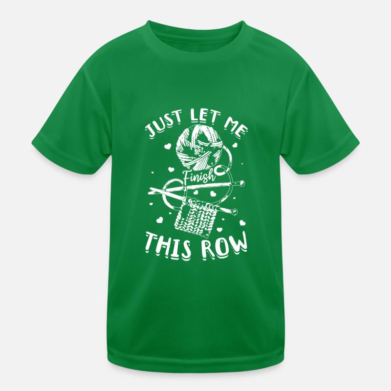 Crochet Lover - Just let me finish this row - Croc Kinder Funktions-T-Shirt