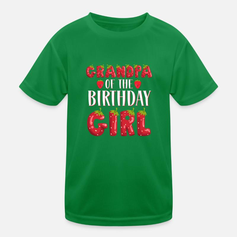 Papi De La Fille D’anniversaire Fraise Premier Bday T-shirt sport Enfant