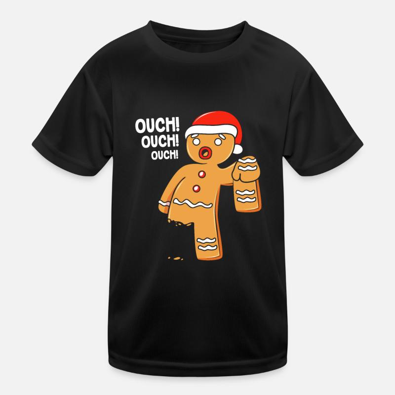 Gingerbread Man Gingerbread Heart Gingerbread Snacking Kids Functional T-Shirt