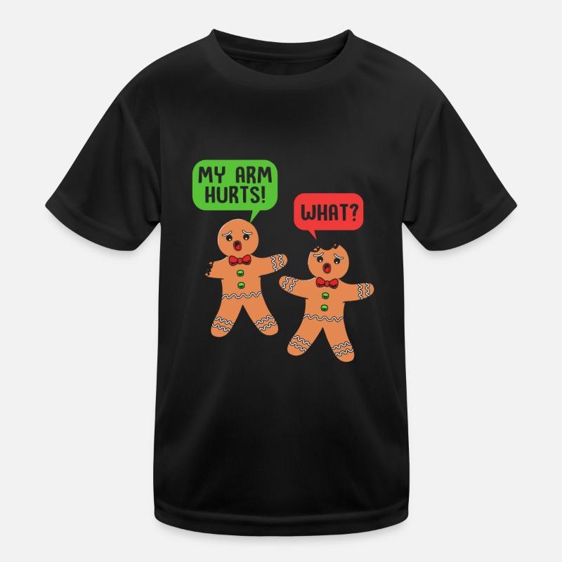 Gingerbread Man Gingerbread Heart Gingerbread Snacking Kids Functional T-Shirt