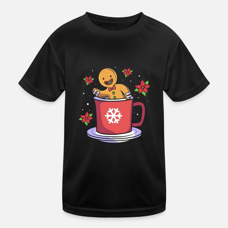Gingerbread Man Gingerbread Heart Gingerbread Snacking Kids Functional T-Shirt